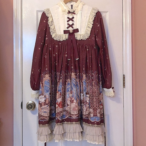 Sold - Honey Honey Cats Astrology Lolita OP Dress Set - Picture 16 of 17